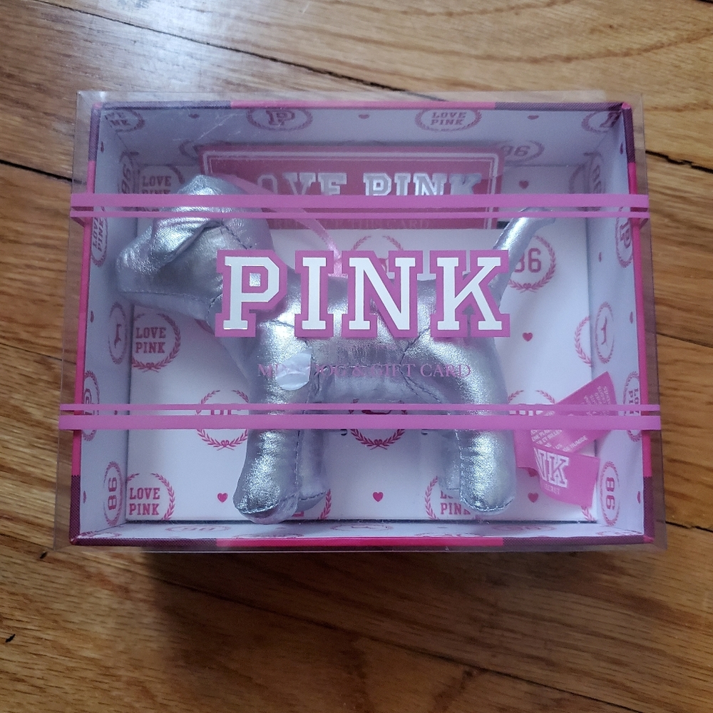 VS PINK Silver Dog Ornament